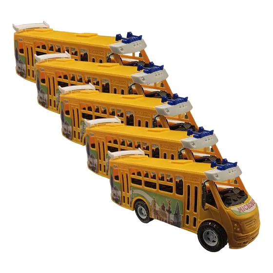 Pack De 5 Pzs. Microbus A Escala Autobus Zafiro Cdmx