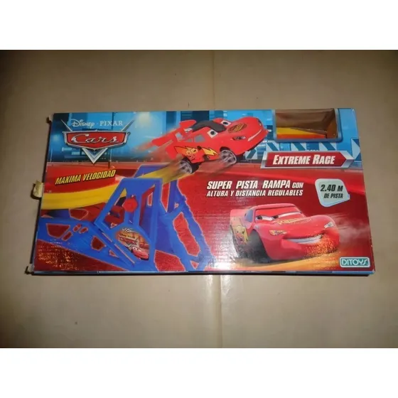 Pista Autos Disney Cars Extreme Race Ditoys 2,40m Pista Leer