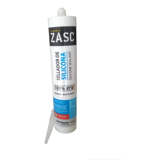 Silicón Silicona Sellador Transparente 300ml Cartucho 