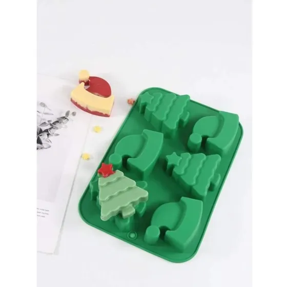 Molde De Silicon Arbol Gorro Navidad 2504-1118