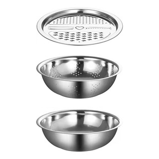 3 Cubetas De Acero Inoxidable Con De Verduras Rallador Para 3 Cubetas De Acero Inoxidable Con De Verduras Rallador Para