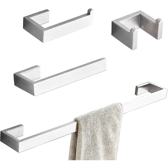 Juego Kit Accesorios De Lujo Para Baños Acero Inoxidable 