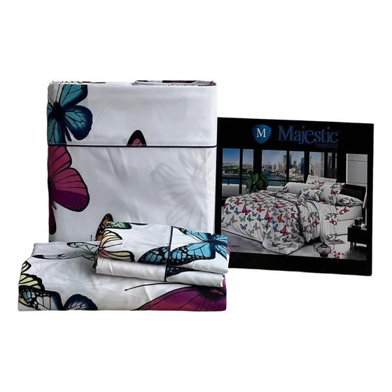 Juego De Sabanas Majestic Cama Doble, 200 Hilos, Súper Suave