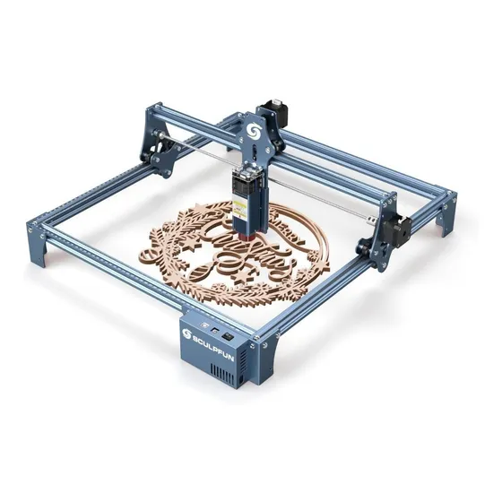 Máquina De Corte E Gravação A Laser Sculpfun S9 Alta Precisão Madeira Acrílico Preto Co2 41x42cm 127V