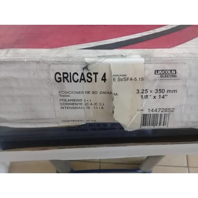 Electrodo Gricast 4 1/8 Marca Lincoln