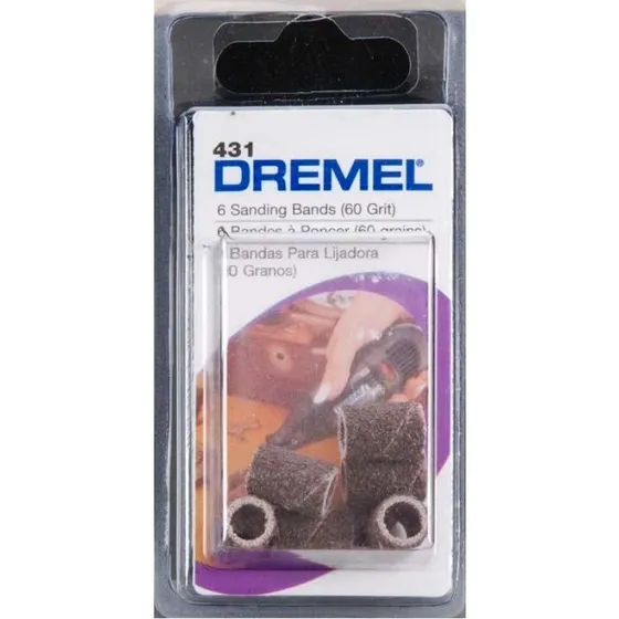 Kits 6 Bandas De Lija Dremel #431 100% Original Granos 60