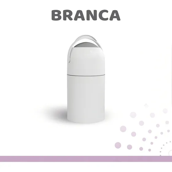 Lixeira Anti odor para descarte de Fraldas de bebês Baby Mel branco