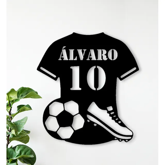 Cuadro Quedetalles Camiseta Fútbol 45x45 Cm Decorativo