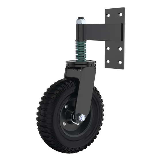 . Rueda Giratoria Con Resorte Para Puerta Negro