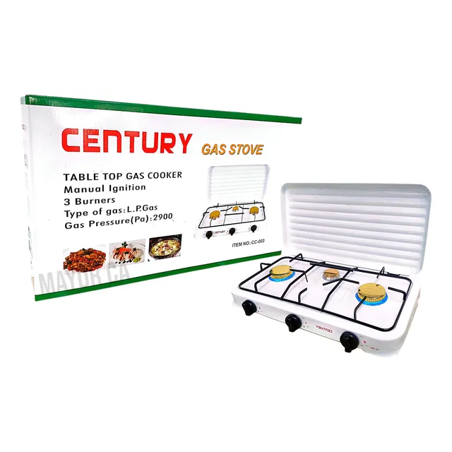 Cocina A Gas 3 Hornillas Century