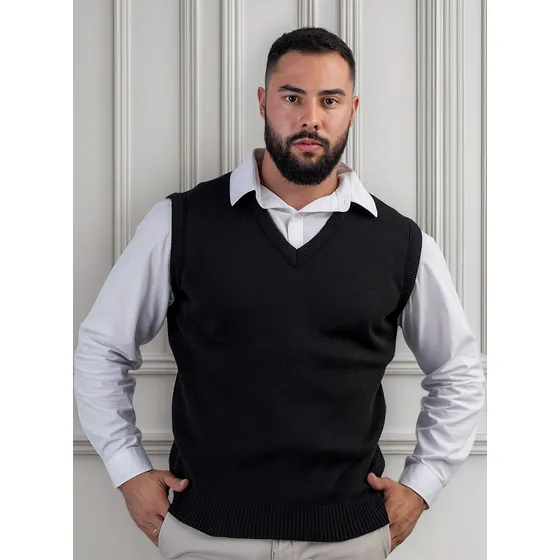 Pullover Colete P M G Gg Varias Cores Social Tricô Lã Cl