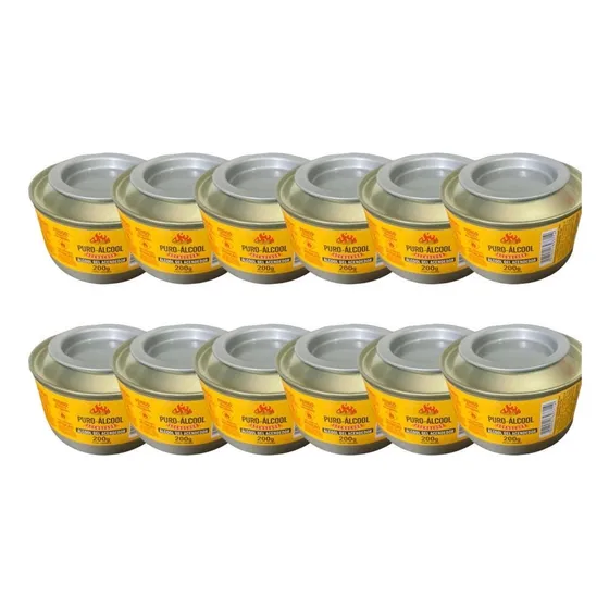 12 Álcool Gel Acendedor 200g Rechaud, Lareira, Churrasqueira