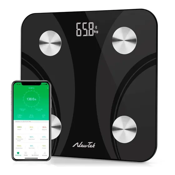 Balanza Digital Bluetooth 180 Kg Color Negro | Cuotas sin interés