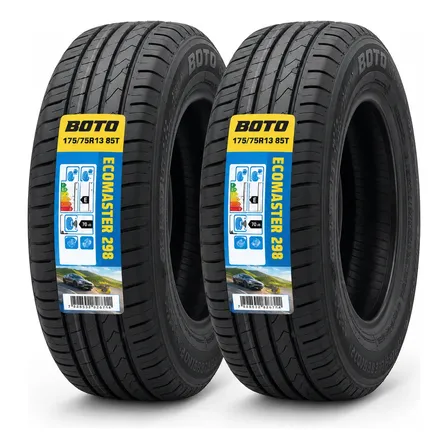 Kit 2 Pneu Boto 175/75r13 Ecomaster 85t, Jogo 2 Pneu Aro 13 T