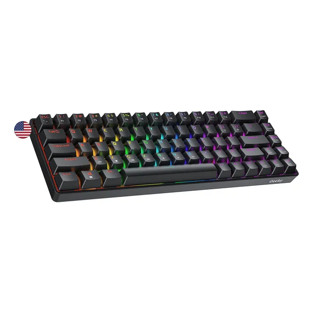 Geeky Gk65 Se: Teclado Mecnico 65% Rgb Para Gamers