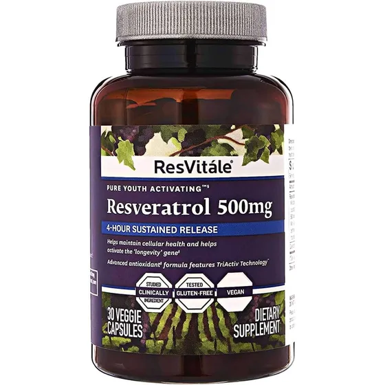 Resvitale Resveratrol 500mg - 30 Capsulas Vegetarianas
