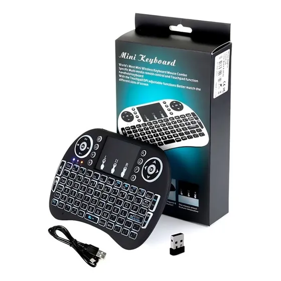 Mini Teclado Inalámbrico Bluetooth Mousepad Smart Tv Box Pc