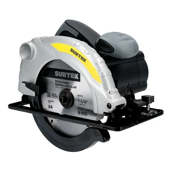 Sierra Circular 7-1/4 , Eje De Disco 5/8 1200 W Surtek