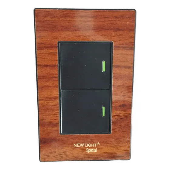 Interruptor Conmutable Doble Madera Xamara New Light