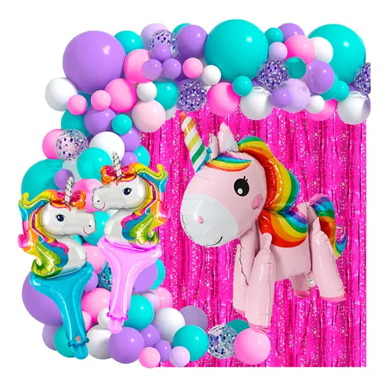 50 Art Unicornio 4d Caminante Candybar Cumple Globo Arcoiris