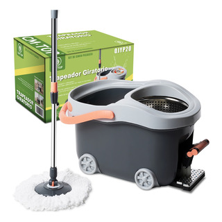 Mop Trapeador Giratorio 360° Microfibra Con Cubo Exprimidor Mop Trapeador Giratorio 360° Microfibra Con Cubo Exprimidor