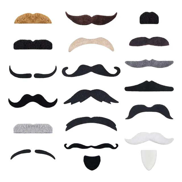 Kicnic 60 Bigote Falso Autoadhesivo 20 Diseño Novedoso Barba