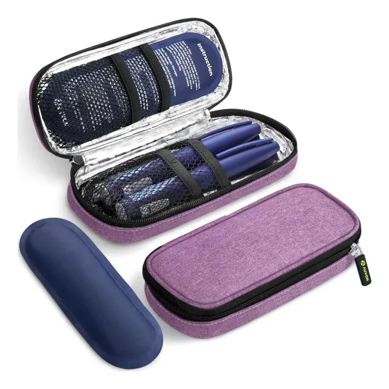 Estuche Termico De Viaje Compacto 19,5x8x3,5 Cm - Purpura