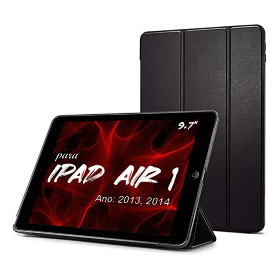 Capa Case Smart Cover Para iPad Air 1 9.7 A1474 A1475 A1476 Cor Preto