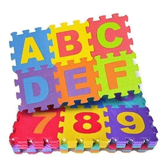 Piso Bebe Alfombra Foami De Goma Rompecabeza 48x32cm  6 Pcs