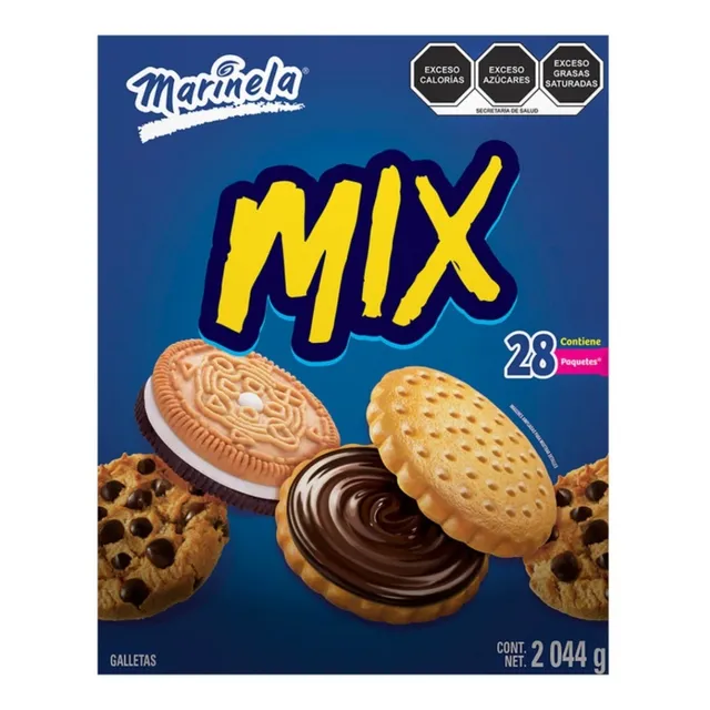 Mix 28pack Galletas Marinela Principe Plativolos Triki 2.1kg