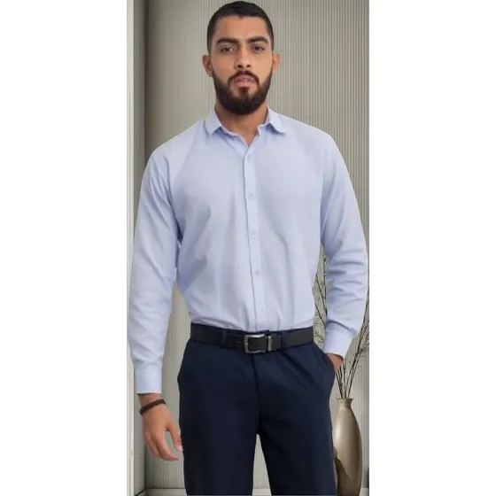 Camisa Oxford Celeste 