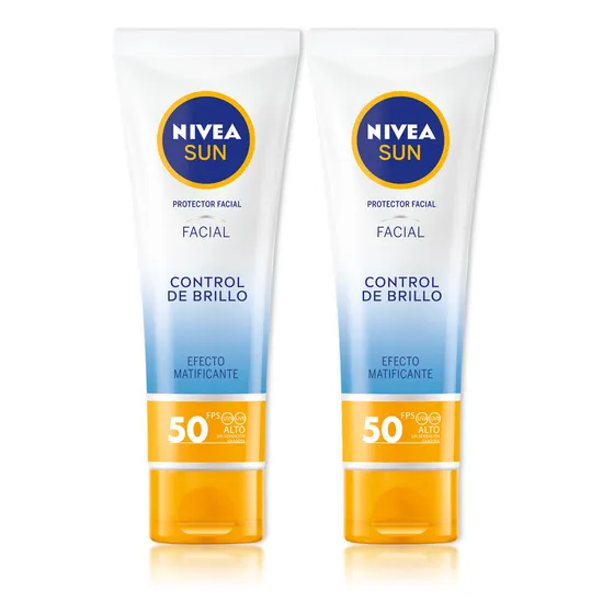 Nivea Bloqueador Anti-brillo Facial Fps 50 50ml X2