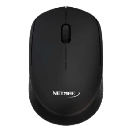 Mouse Inalambrico Portable Usb Compacto 1200 Dpi Netmak M680 Color Negro