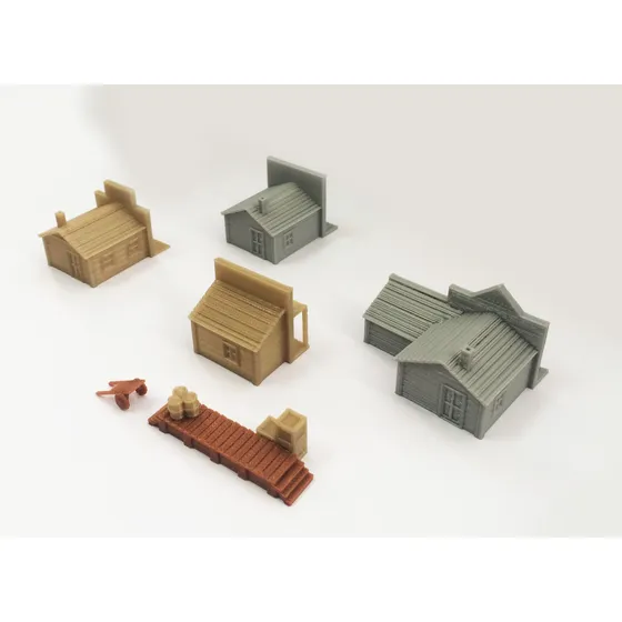 Outland Models Juego Casa Pequeña Diseño Tren Old West