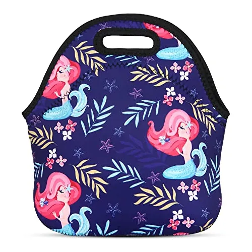 Violet Mist Cute Unicornio Neoprene Bolsa De Almuerzo Kgp5y