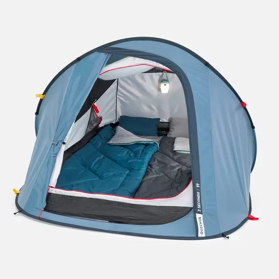 Carpa Quechua 2 Seconds 2 Personas 3kg Instantanea Azul Oscuro