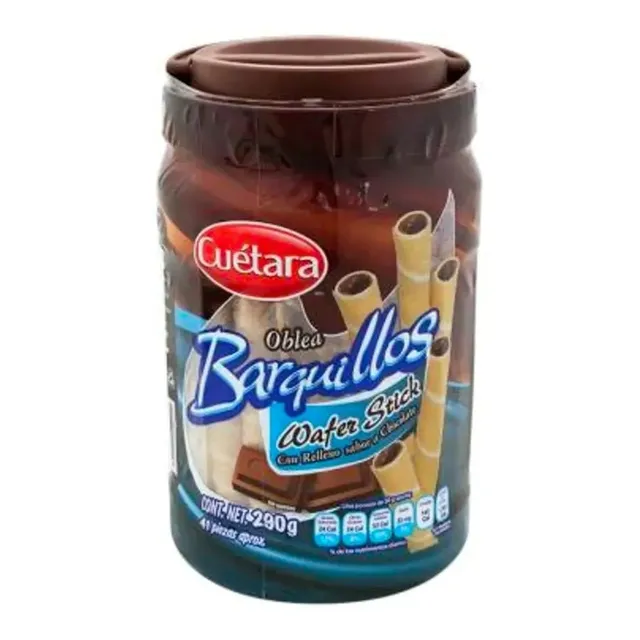 Oblea Cuétara Barquillos Con Relleno Sabor Chocolate 290g