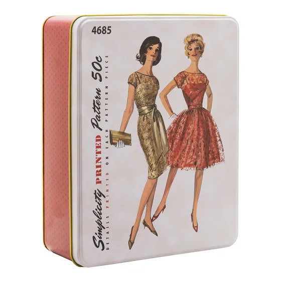 Fashion 60's Estuche Lata 8.9 in Largo 6.6 in Ancho Alto