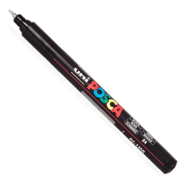 Marcador Posca Pc-1mr Negro O Blanco 0.7mm - Ultra Fino Negro