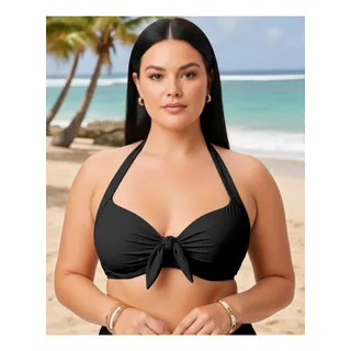 Biquíni Meia Taça Nó Alta Sustentação Bojo Reforçado Praia