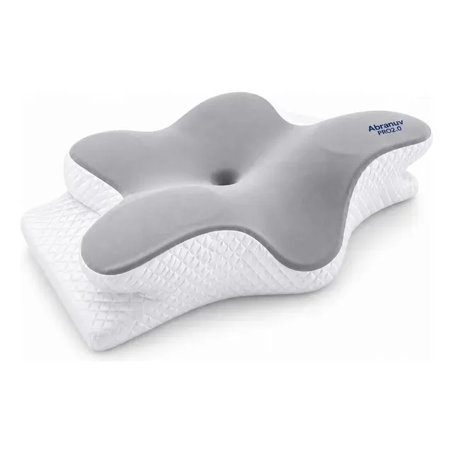 Travesseiro Cervical Ergonômico em Espuma Viscoelástica para Dormir S-5431 VT Abranuv