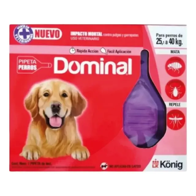 Dominal Pipeta Antipulgas Y Garrapatas - Perro De 25 A 40kg