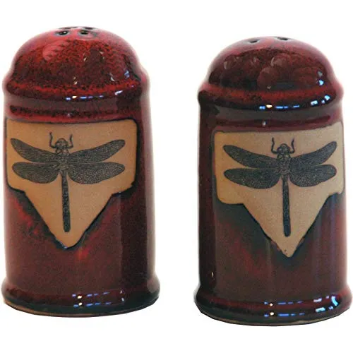Salero Pimentero Libelula 4  Alto Esmalte Rojo Real