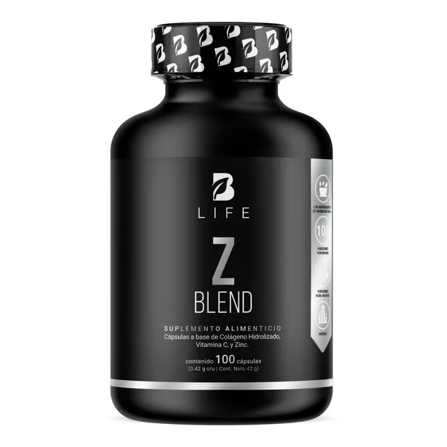 Zinc Con Colágeno Y Vitamina C De 100 Cápsulas. B Life