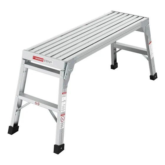 Escalera De Aluminio Con Plataforma De Trabajo, Taburete Ple
