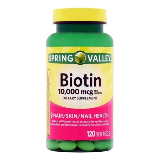 Biotina 10000 Mcg 120un Spring Valley Original Imp Eua