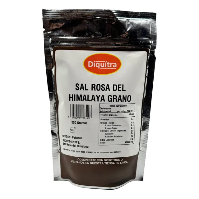 Sal Del Himalaya Orgánica En Grano Natural 250 Gramos