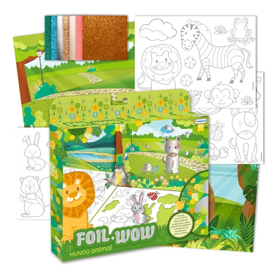 Foil Wow Mundo Animal Set Decora Figuras Tapi Sharif Express
