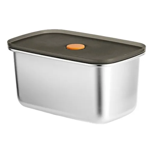 Lunchera Acero Inox 1300ml Apto Para Hornalla Elect Y Horno 