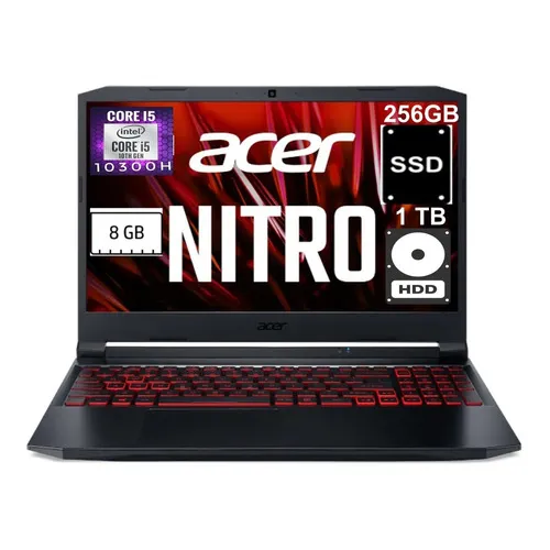 Laptop Gamer Acer Nitro 5 I5 8gb 256ssd +1tb Hdd Gtx1650 Fhd Color Negro